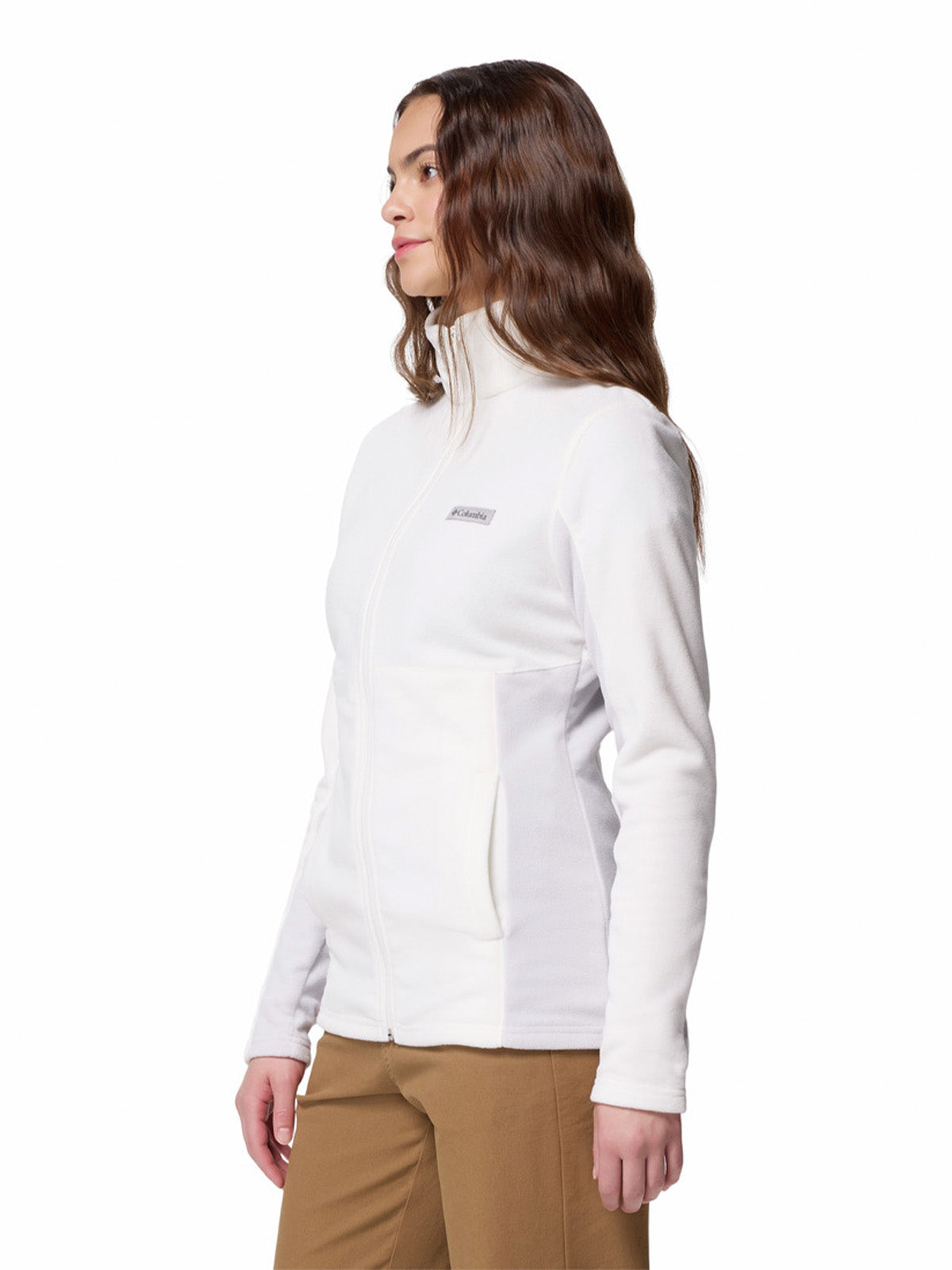 Polerón Mujer Basin Trail III Full Zip Blanco Columbia