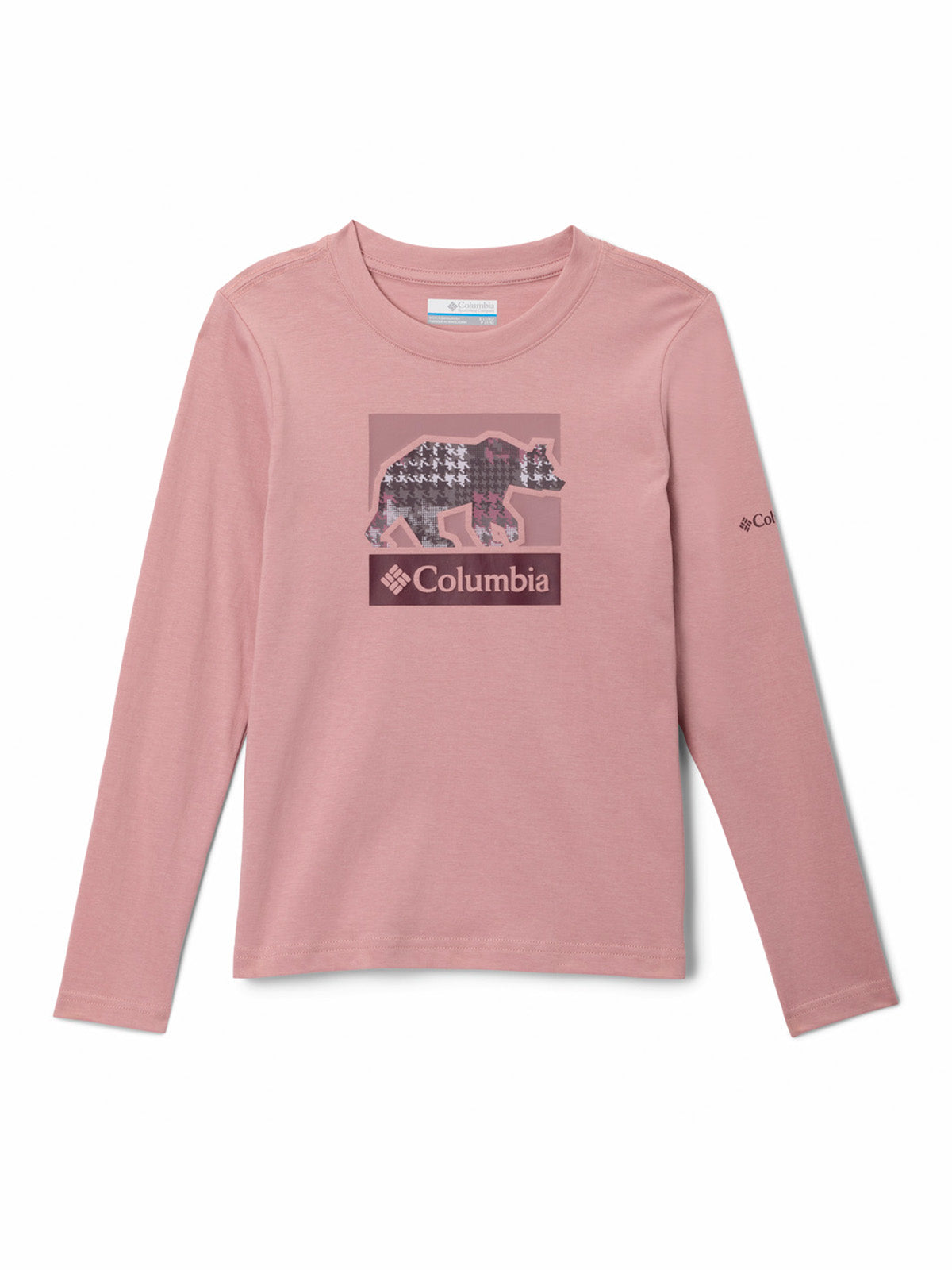 Polera Manga Larga Niña Hazeldel Hill Graphic Rosado Columbia
