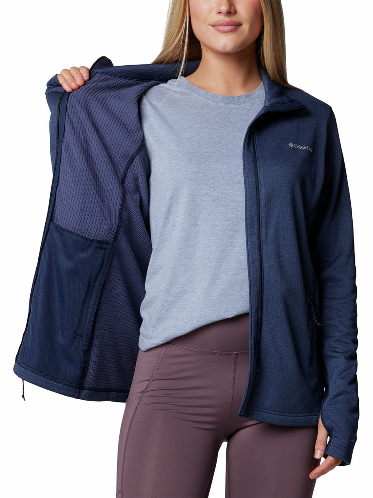 Polar Mujer Park View Grid Azul Columbia