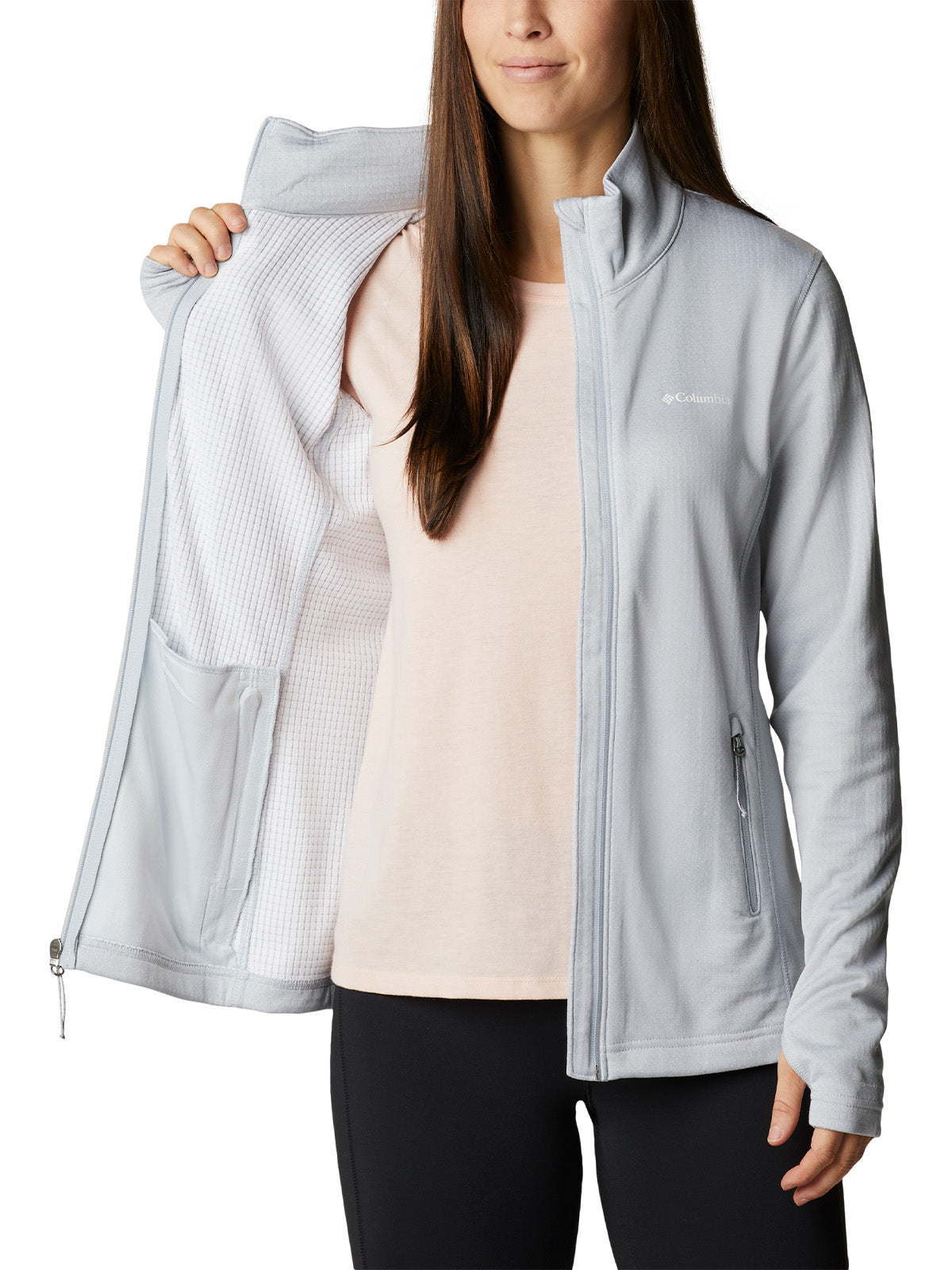 Polar Mujer Park View Grid Gris Columbia