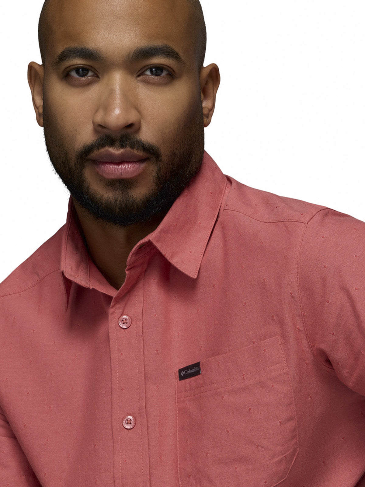 Camisa Manga Corta Hombre Rapid Rivers Novelty Rojo Columbia