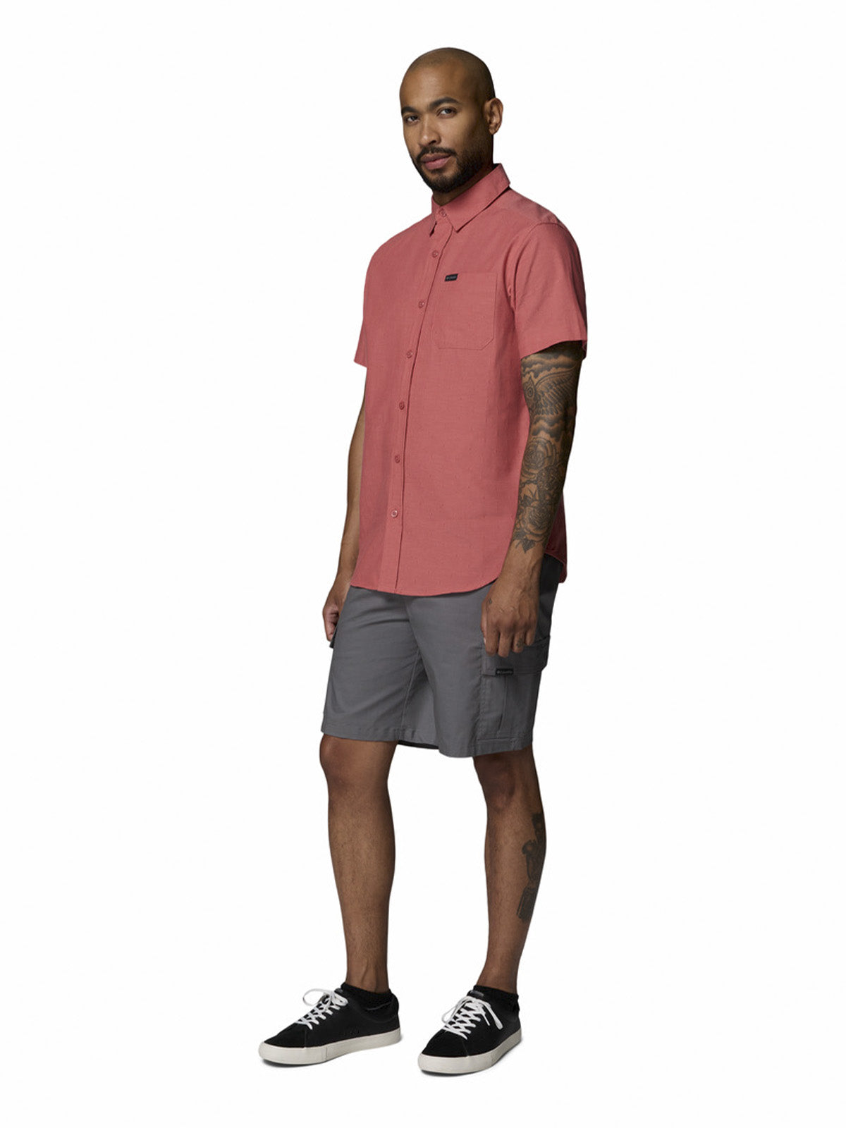 Camisa Manga Corta Hombre Rapid Rivers Novelty Rojo Columbia