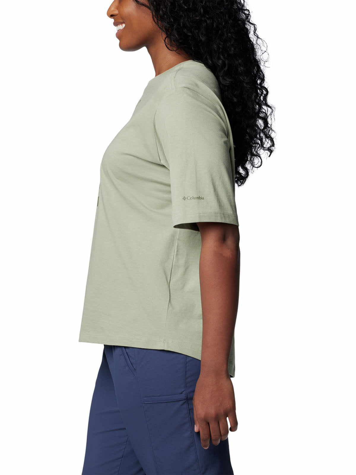 Polera Manga Corta Mujer North Cascades Relaxed Verde Columbia