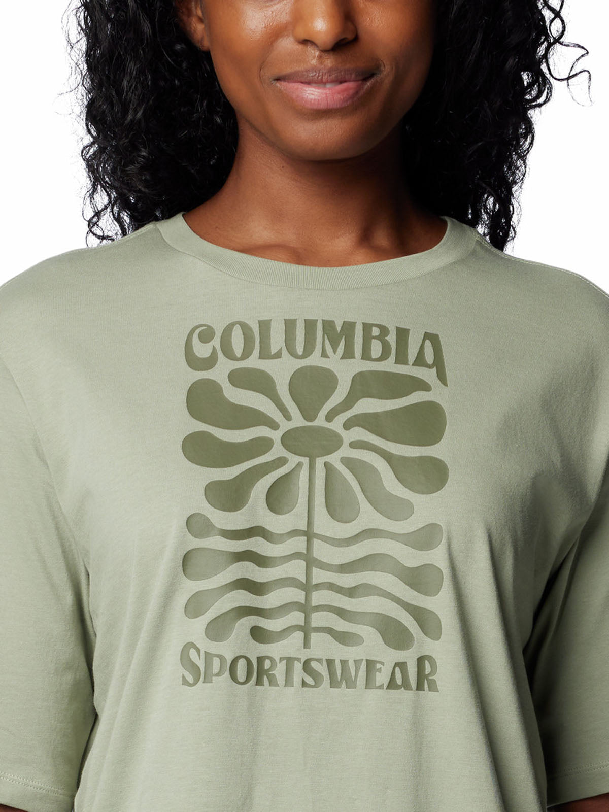 Polera Manga Corta Mujer North Cascades Relaxed Verde Columbia
