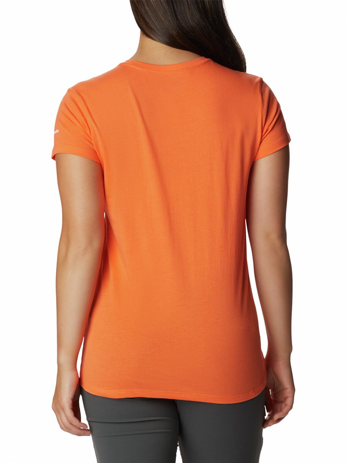 Polera Manga Corta Mujer Trek Graphic Tee Naranjo Columbia