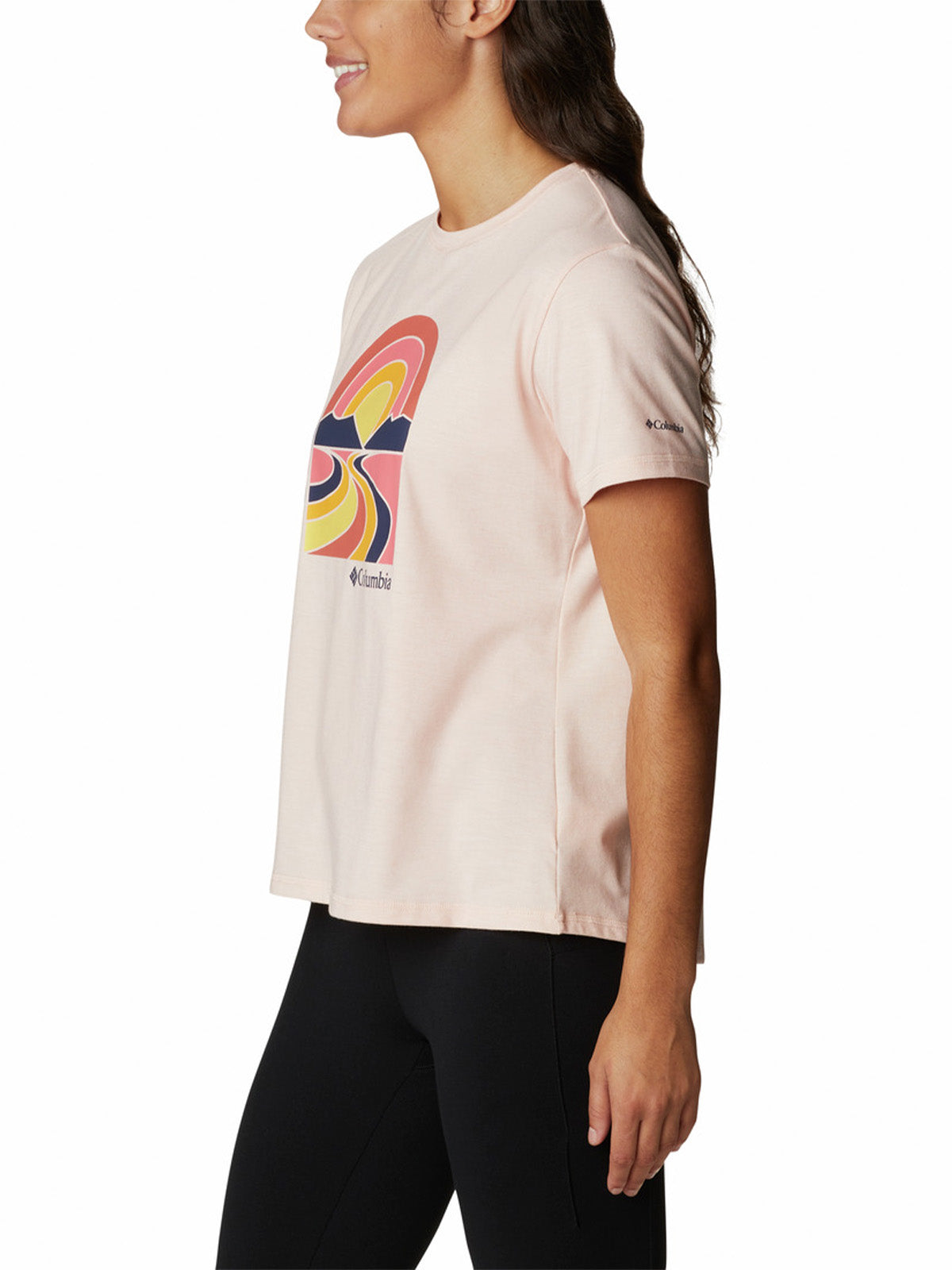 Polera Manga Corta Mujer Sun Trek Graphic Tee Rosado Columbia