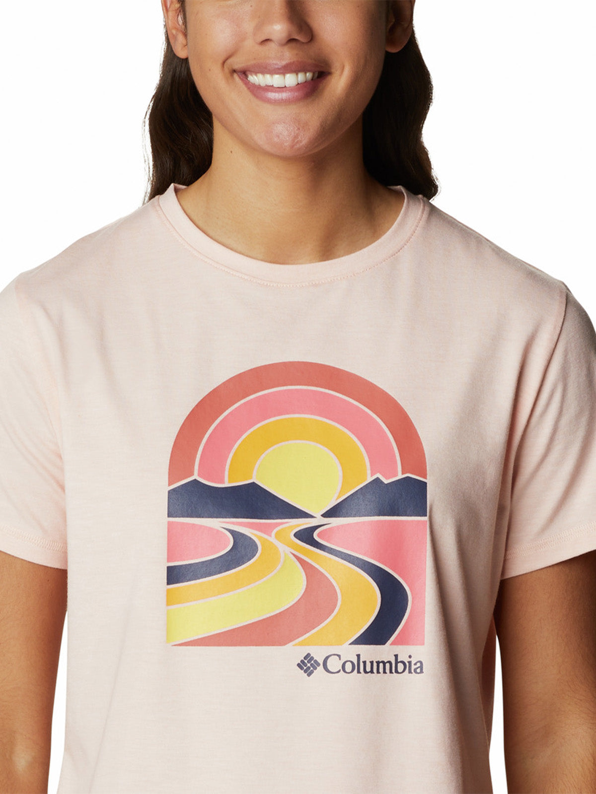 Polera Manga Corta Mujer Sun Trek Graphic Tee Rosado Columbia