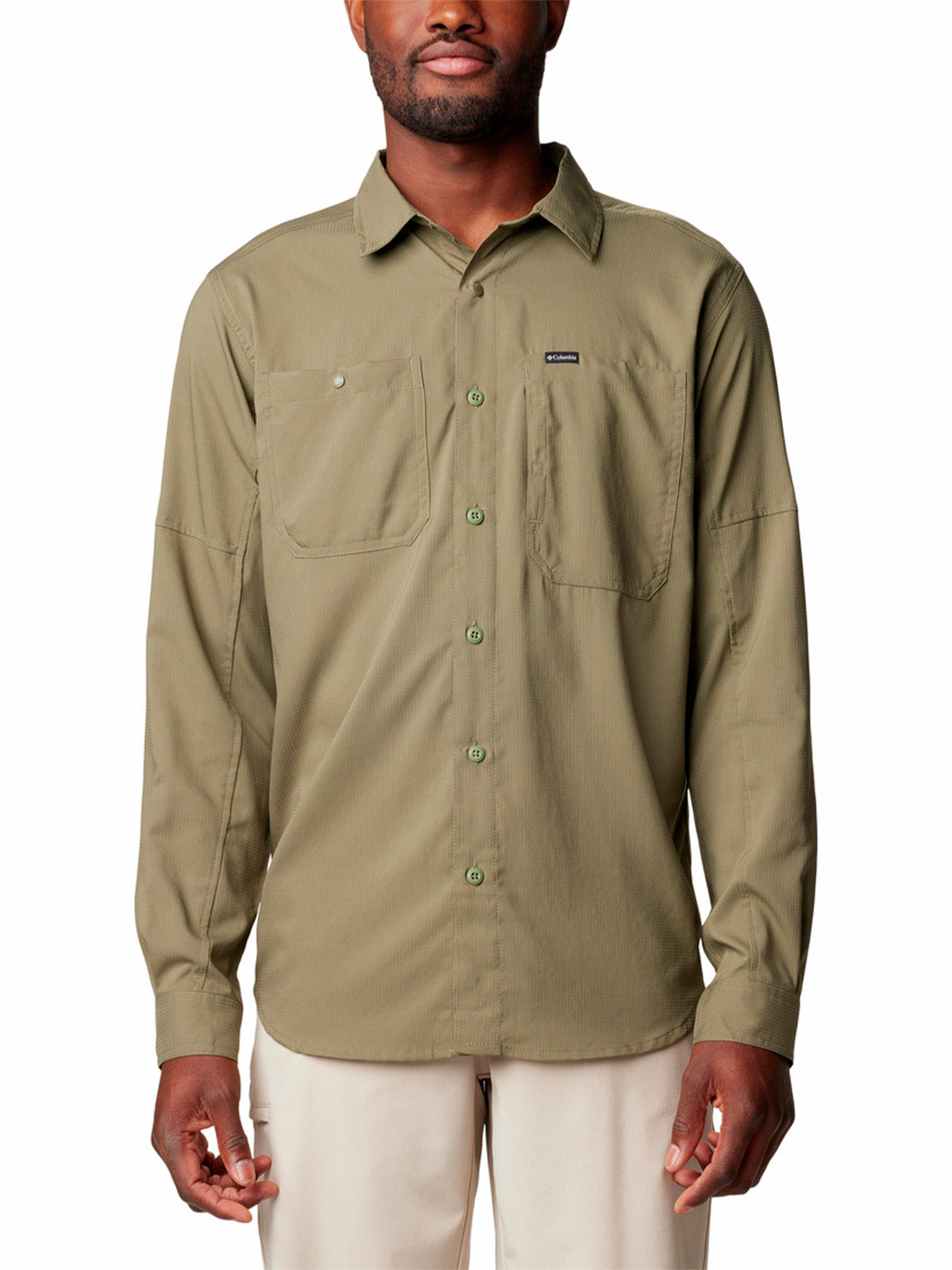 Camisa Manga Larga Hombre Silver Ridge Utility Lite Verde Columbia