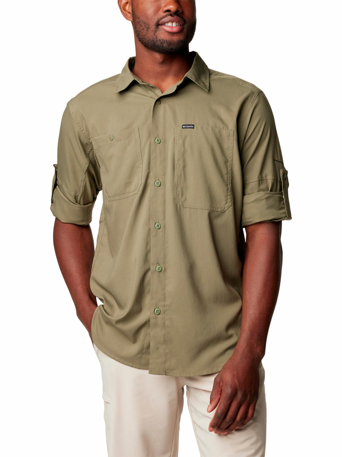 Camisa Manga Larga Hombre Silver Ridge Utility Lite Verde Columbia
