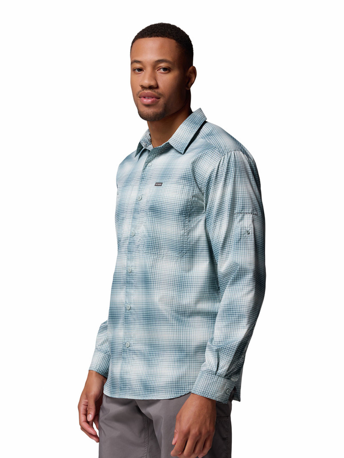 Camisa Manga Larga Hombre Silver Ridge Utility Azul Columbia