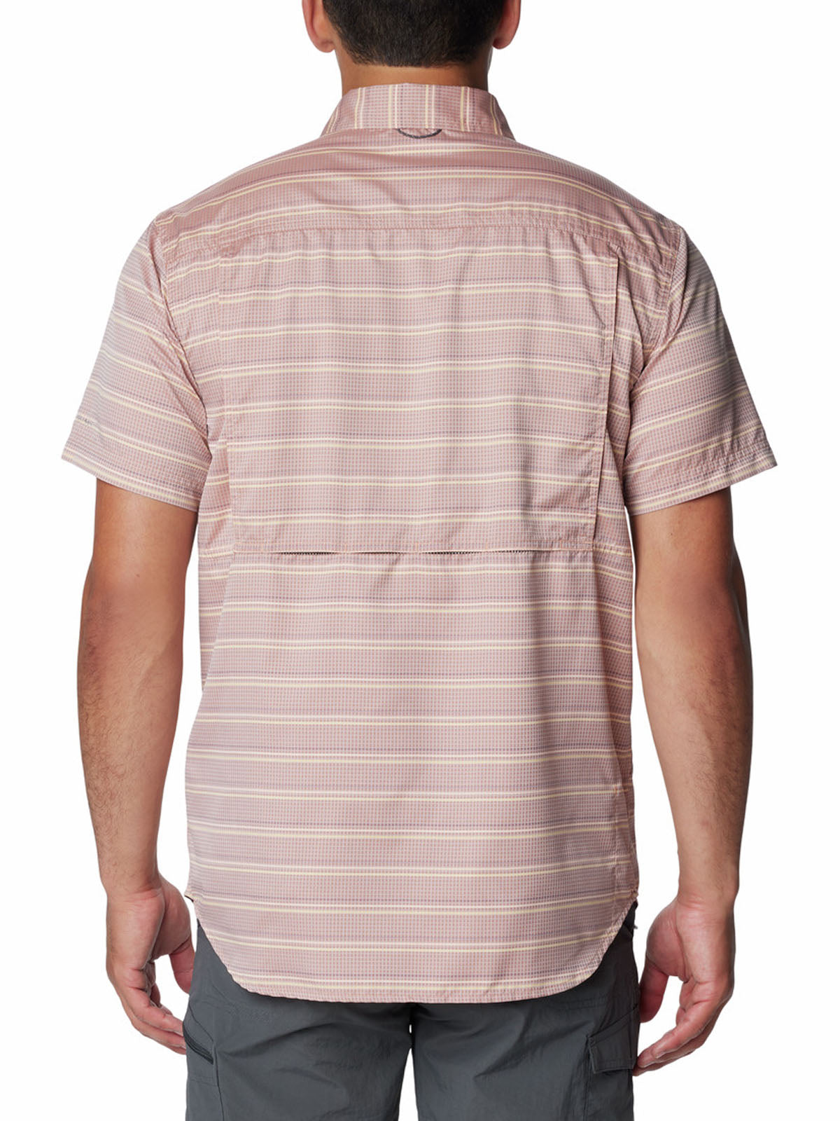 Camisa Manga Corta Hombre Silver Ridge Utility Lite Novelty Rosado Columbia