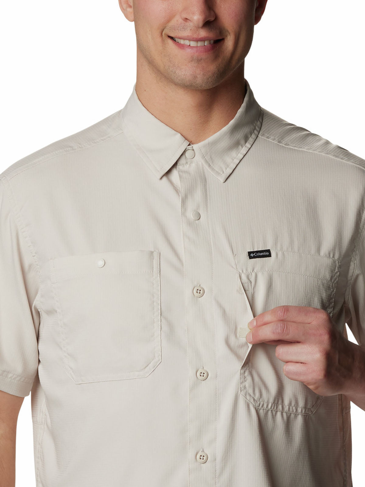 Camisa Manga Corta Hombre Silver Ridge Utility Lite Beige Columbia