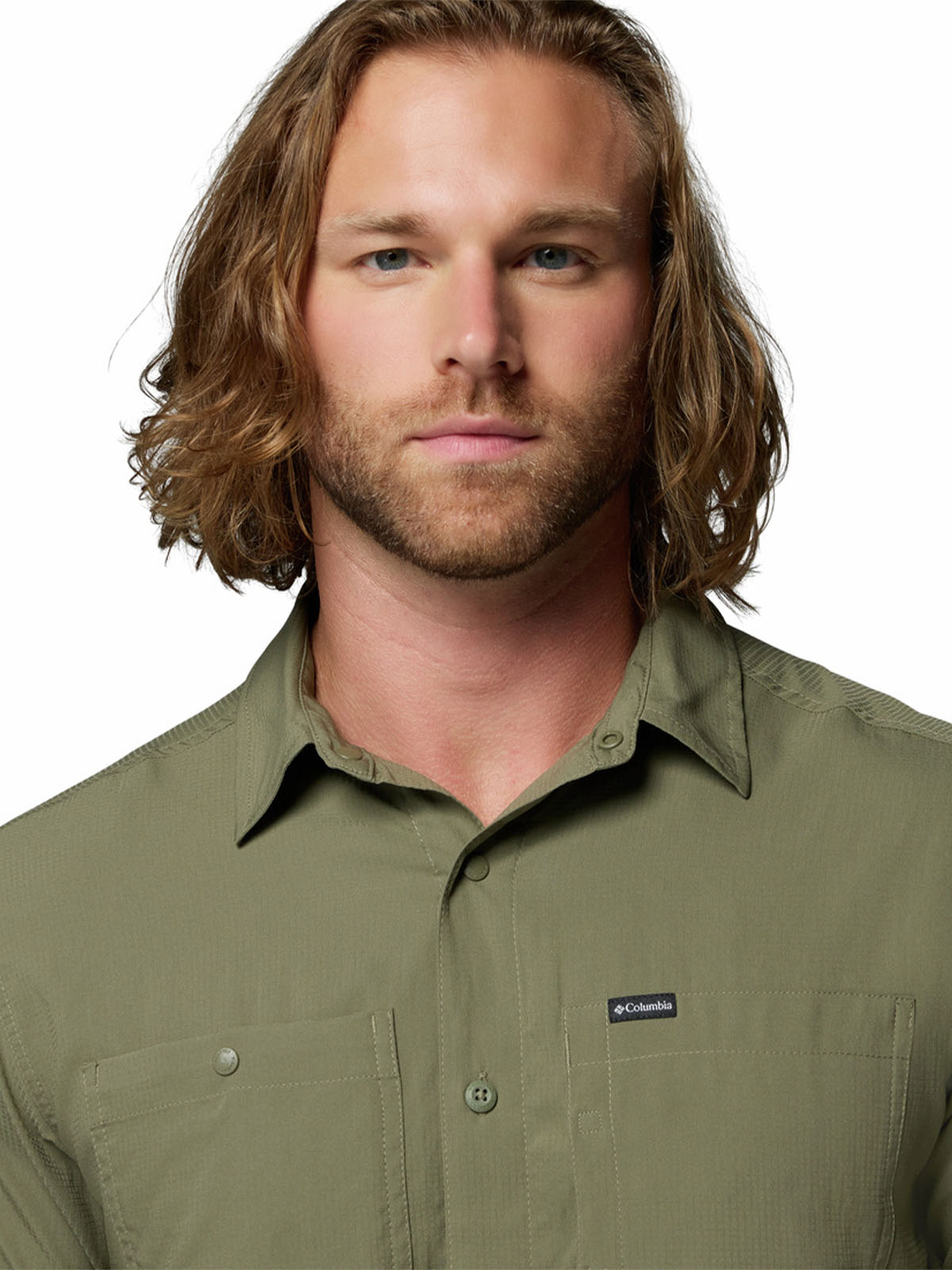 Camisa Manga Corta Hombre Silver Ridge Utility Gris Columbia
