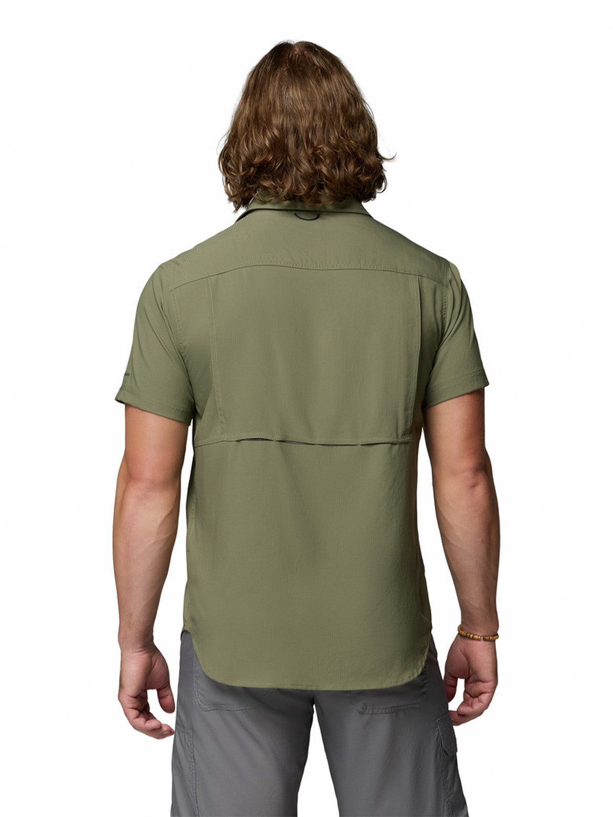 Camisa Manga Corta Hombre Silver Ridge Utility Gris Columbia