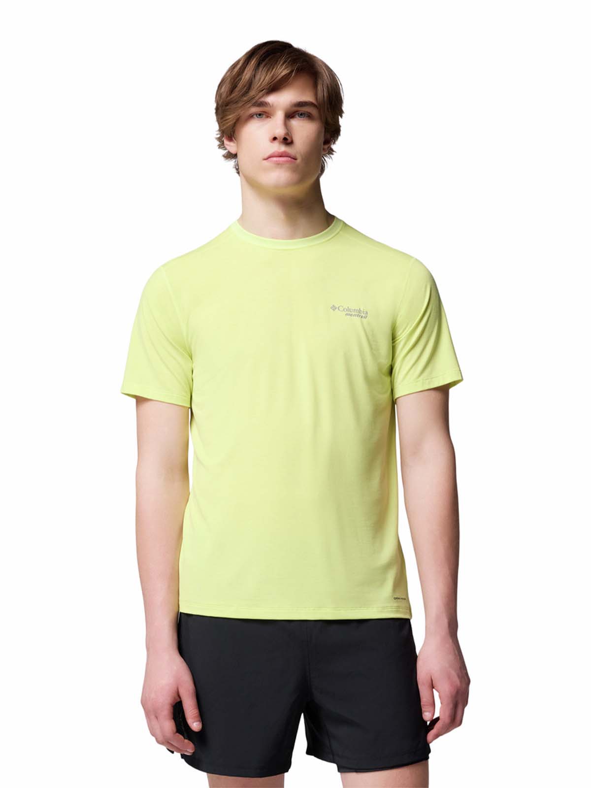 Polera Manga Corta Hombre Endle Trail Running Amarillo Columbia