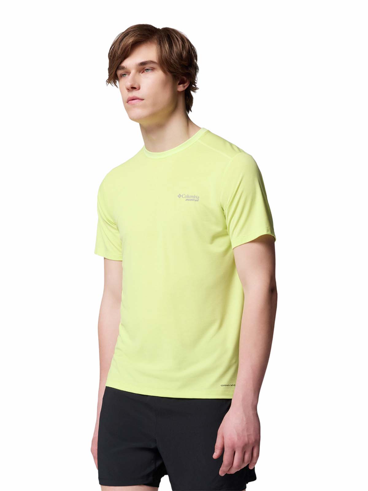 Polera Manga Corta Hombre Endle Trail Running Amarillo Columbia