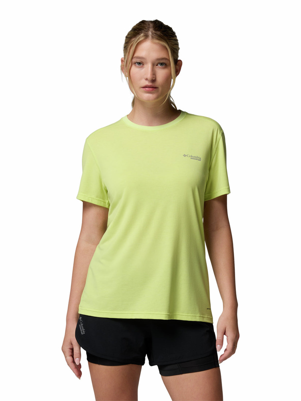 Polera Manga Corta Mujer Endle Trail Running Amarillo Columbia