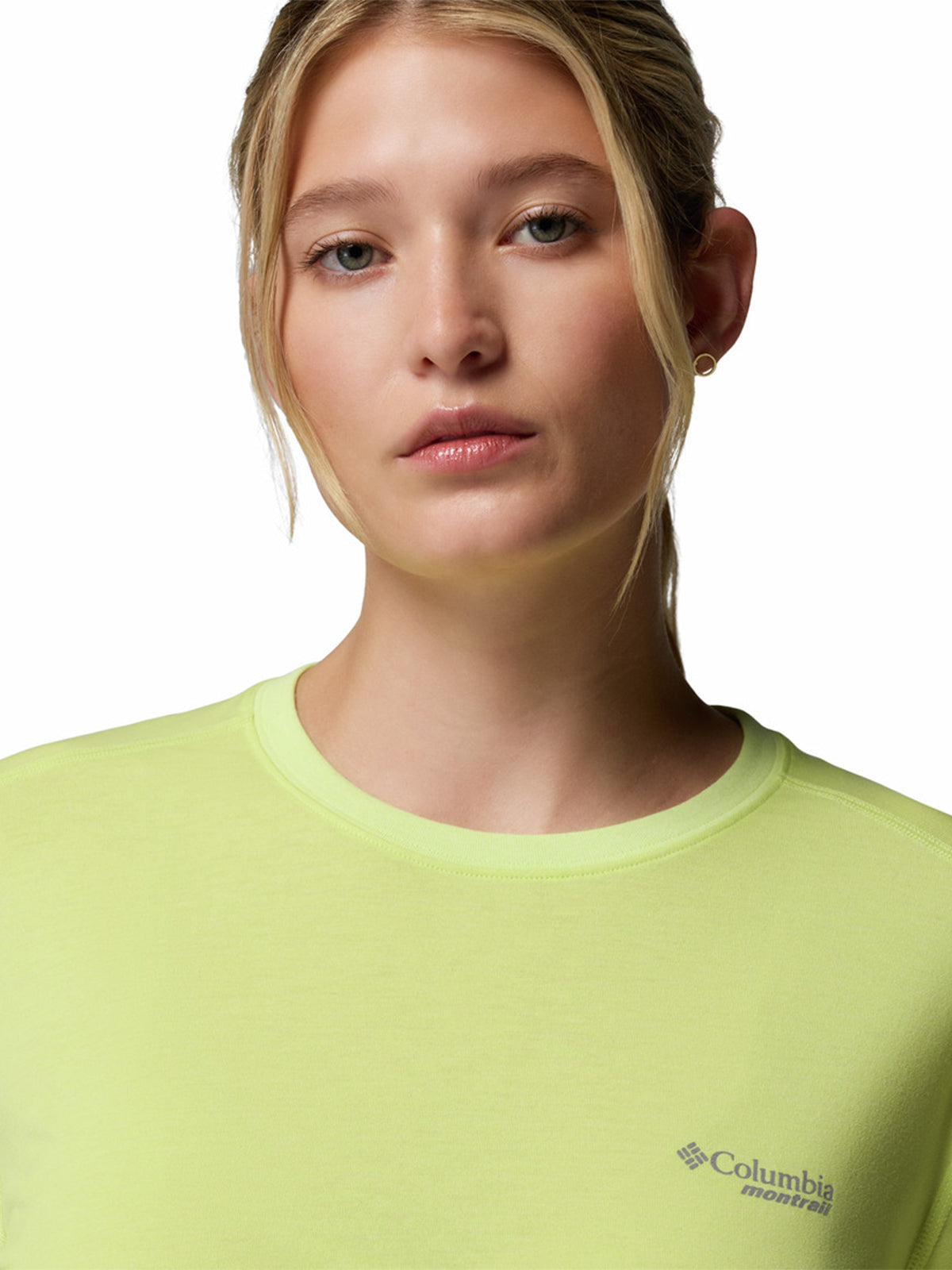 Polera Manga Corta Mujer Endle Trail Running Amarillo Columbia