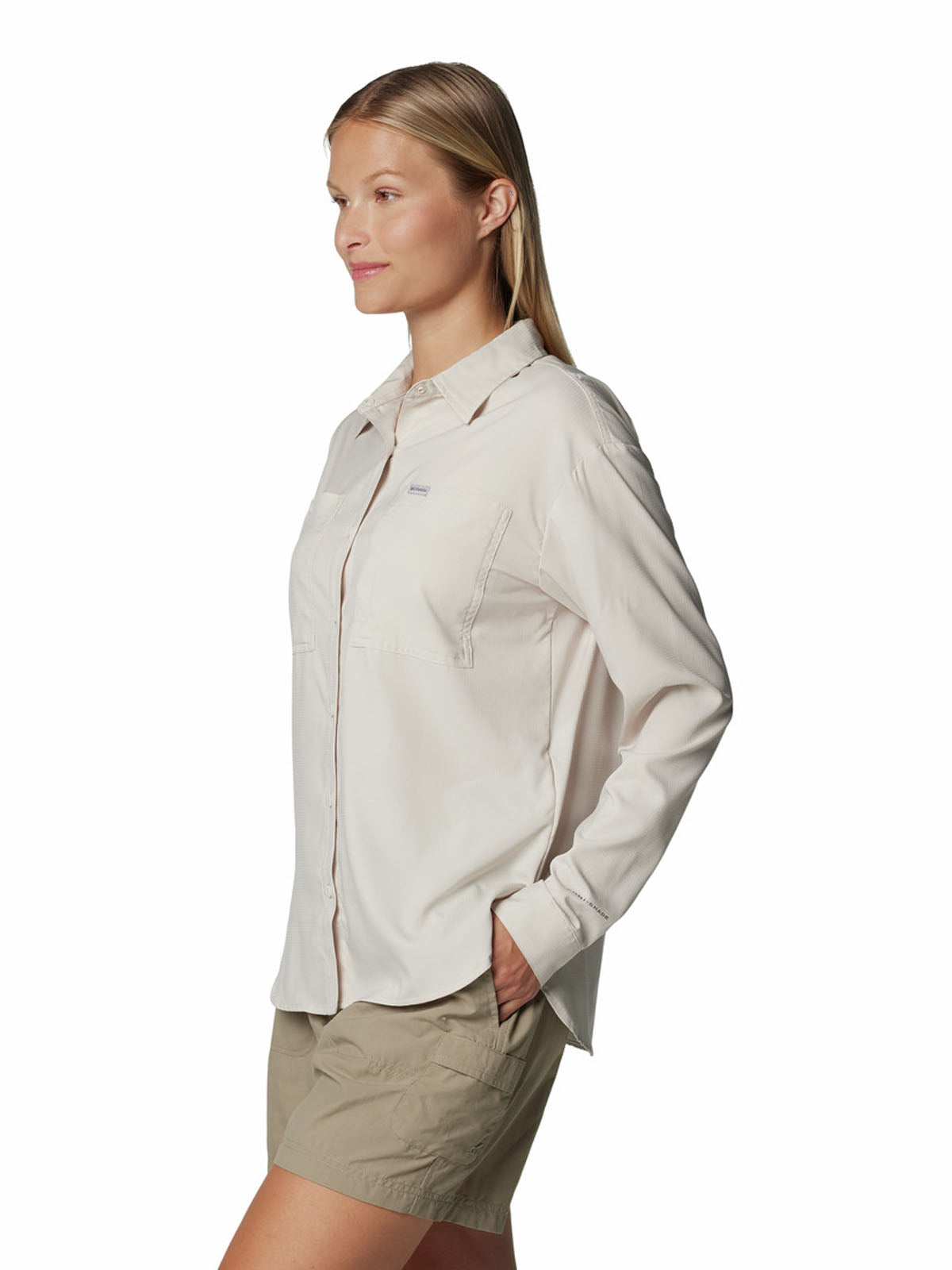 Blusa Manga Larga Mujer Silver Ridge Utility Beige Columbia