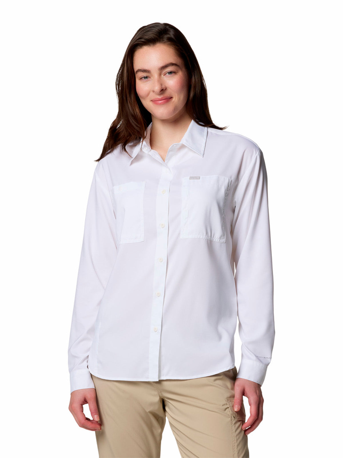 Blusa Manga Larga Mujer Silver Ridge Utility Blanco Columbia