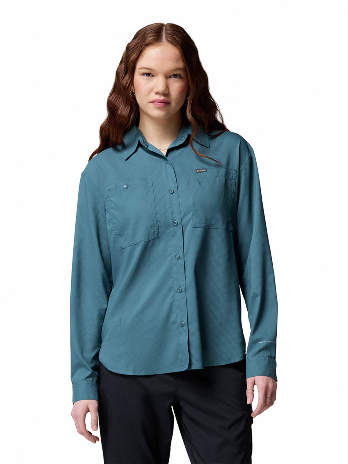Blusa Manga Larga Mujer Silver Ridge Utility Azul Columbia