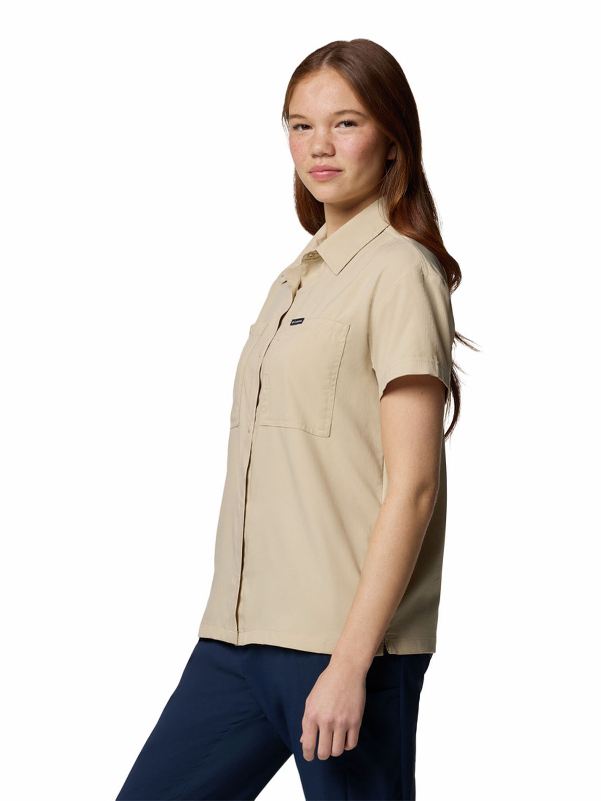 Camisa Manga Corta Mujer Silver Ridge Utility Beige Columbia