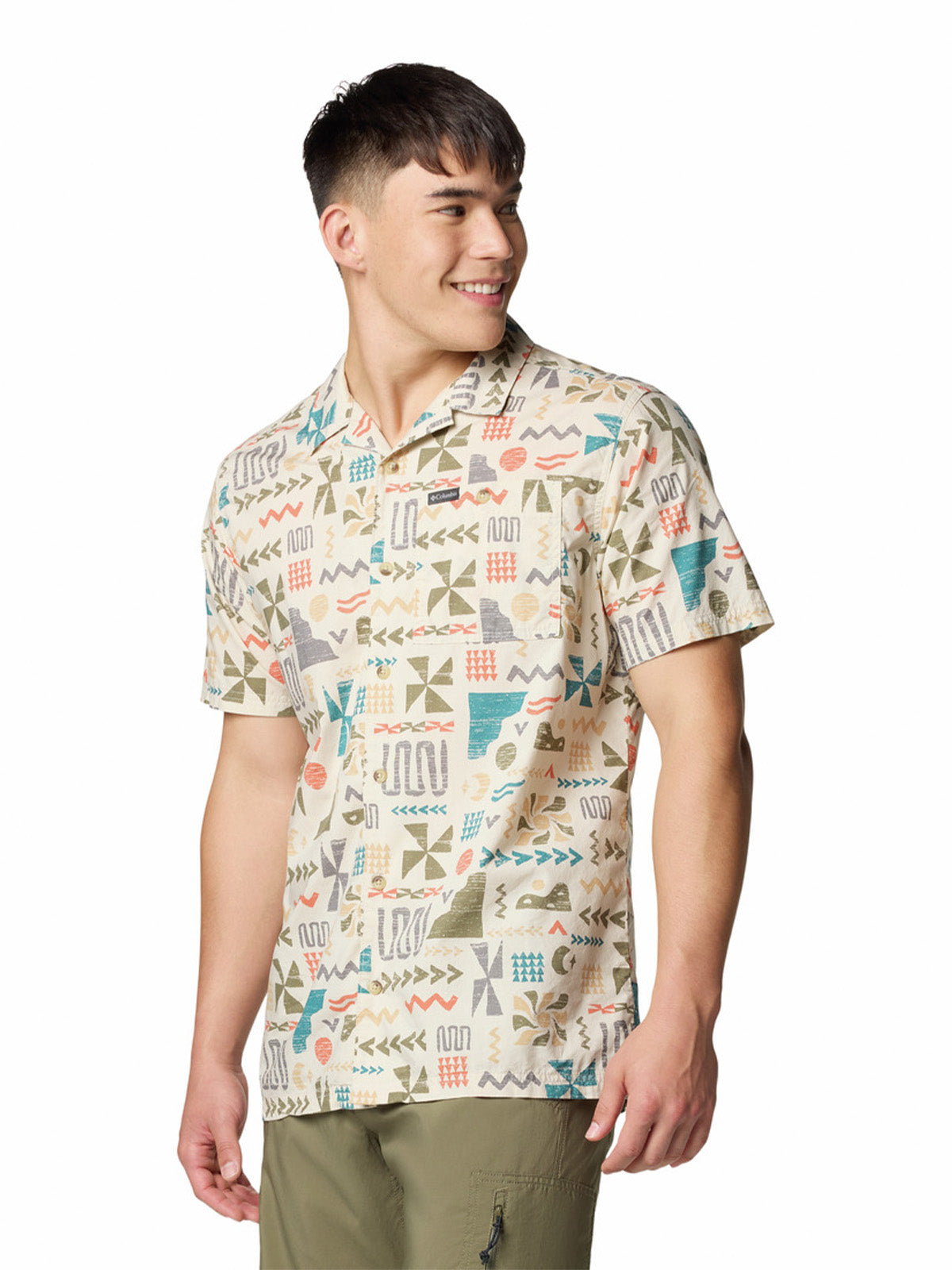 Camisa Manga Corta Hombre Pine Canyon Gris Columbia