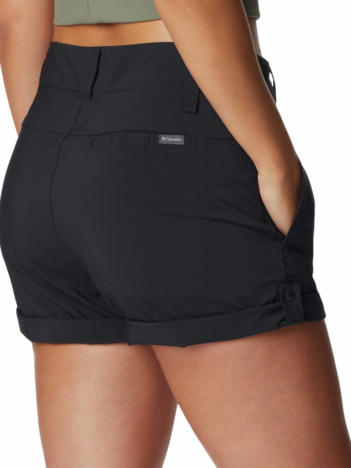 Short Mujer Silver Ridge Utility Negro Columbia