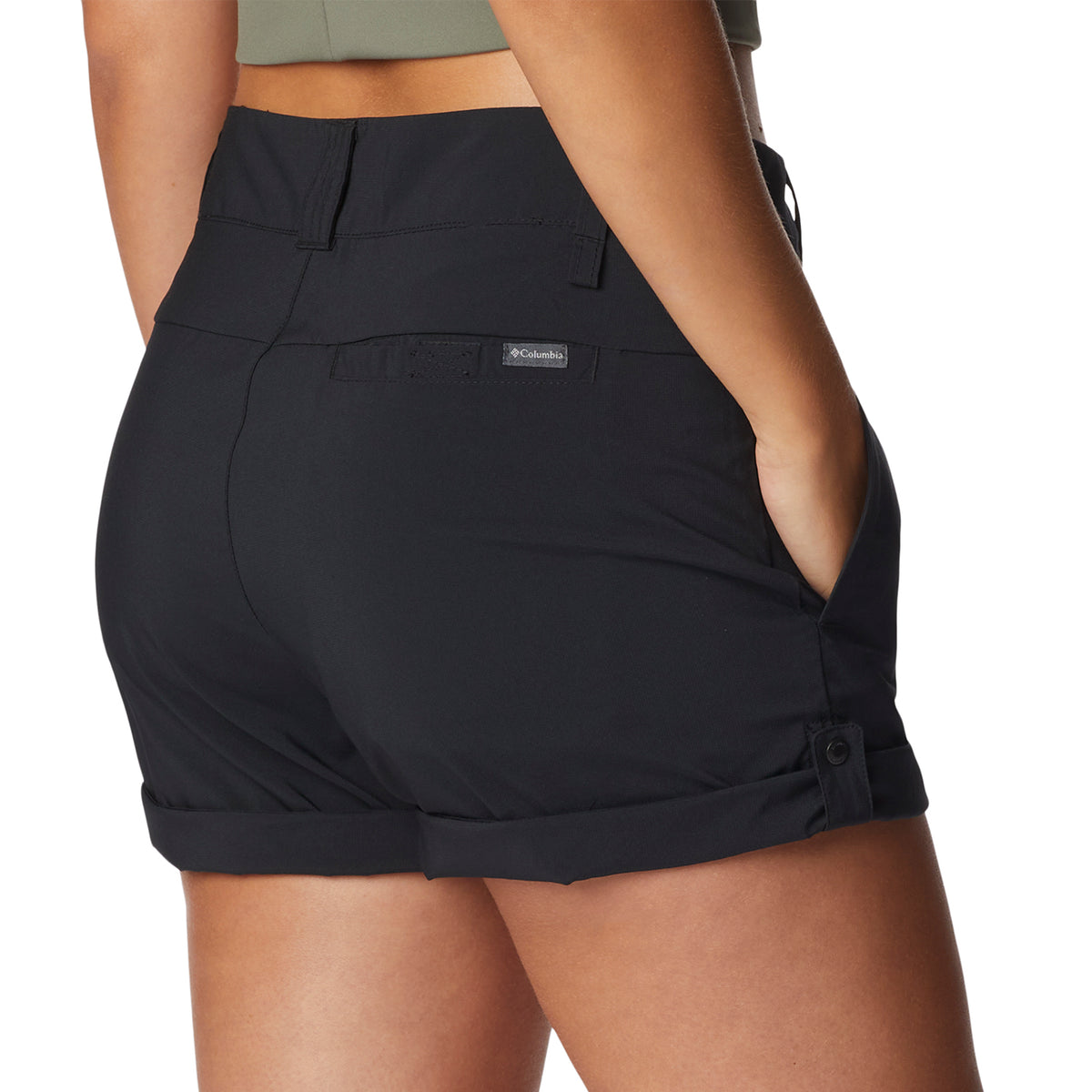 Short Mujer Silver Ridge Utility Negro Columbia