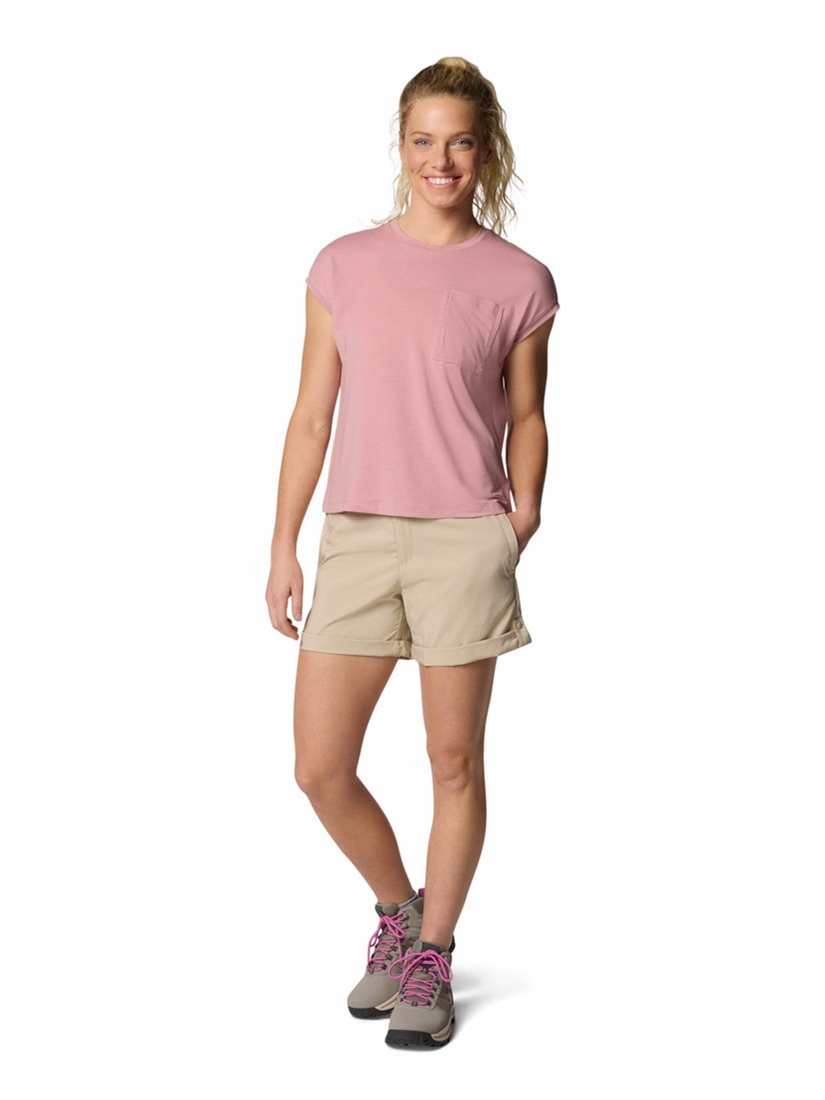 Short Mujer Silver Ridge Beige Columbia
