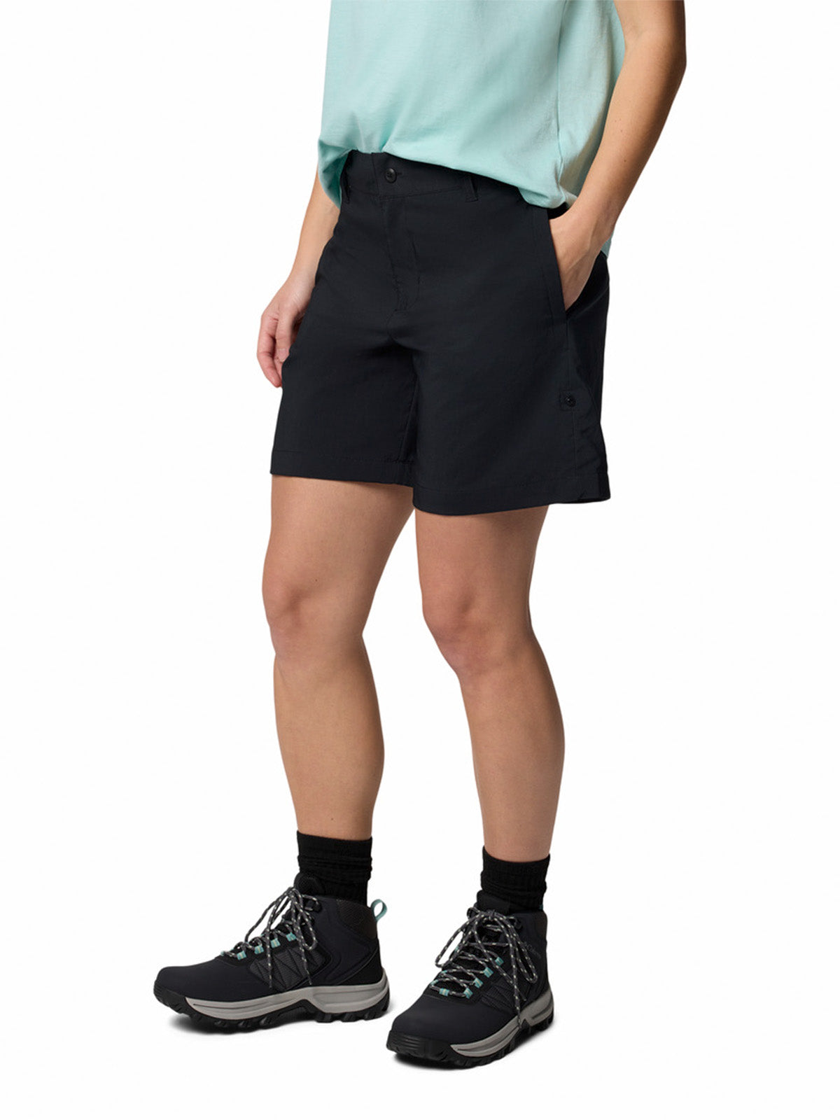 Short Mujer Silver Ridge Negro Columbia