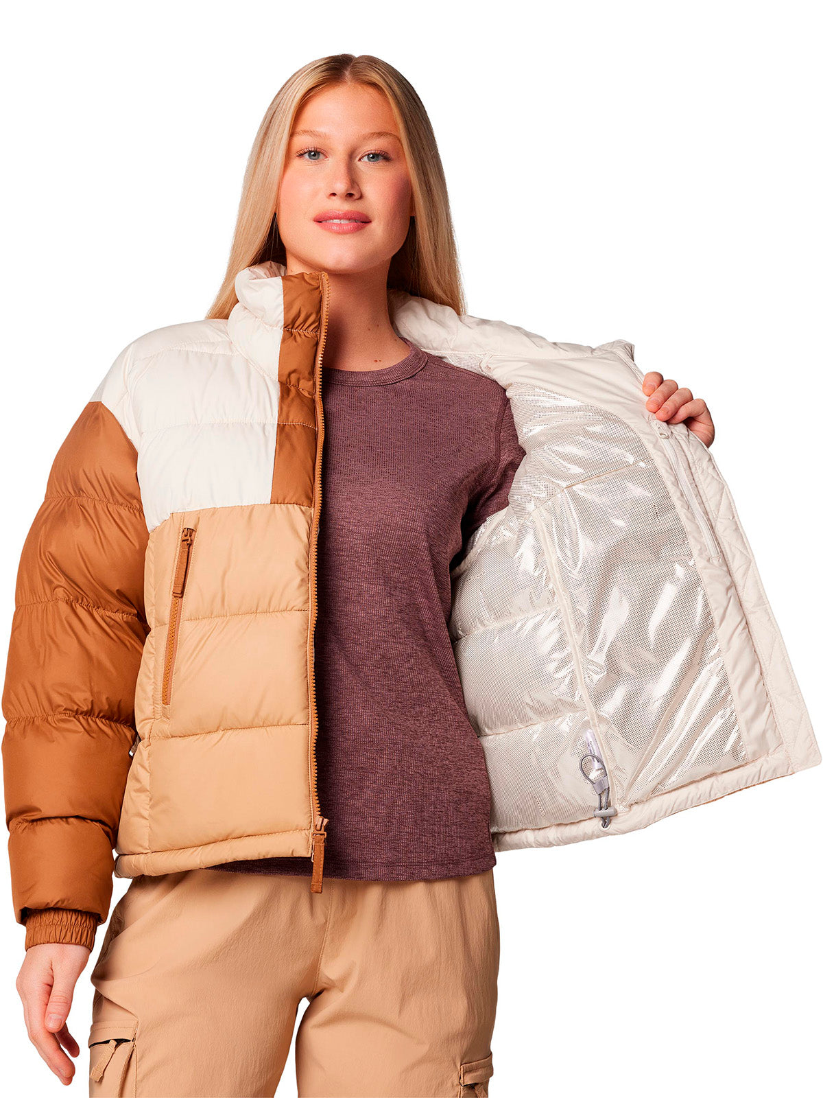 Parka Mujer Pike Lake II Cropped Beige Columbia