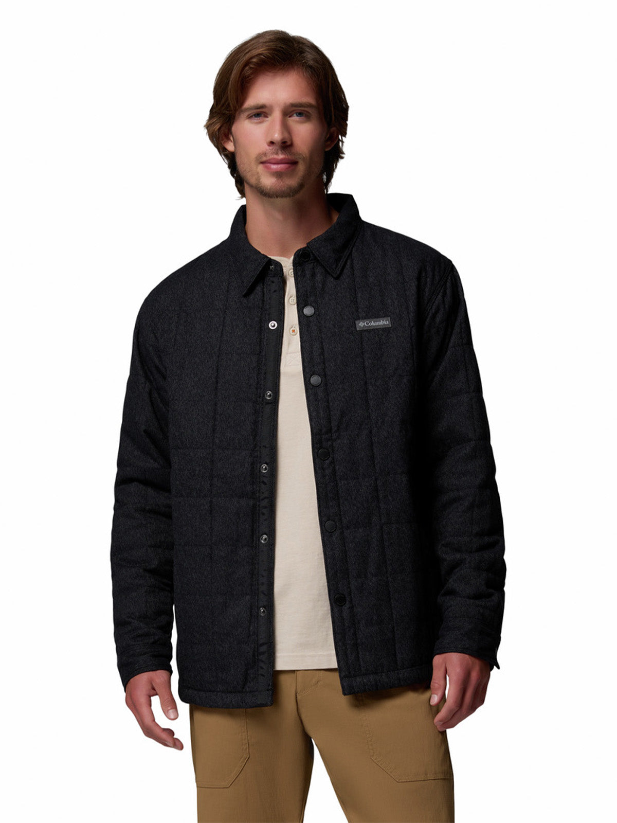 Camisa Manga Larga Hombre Landroamer Negro Columbia