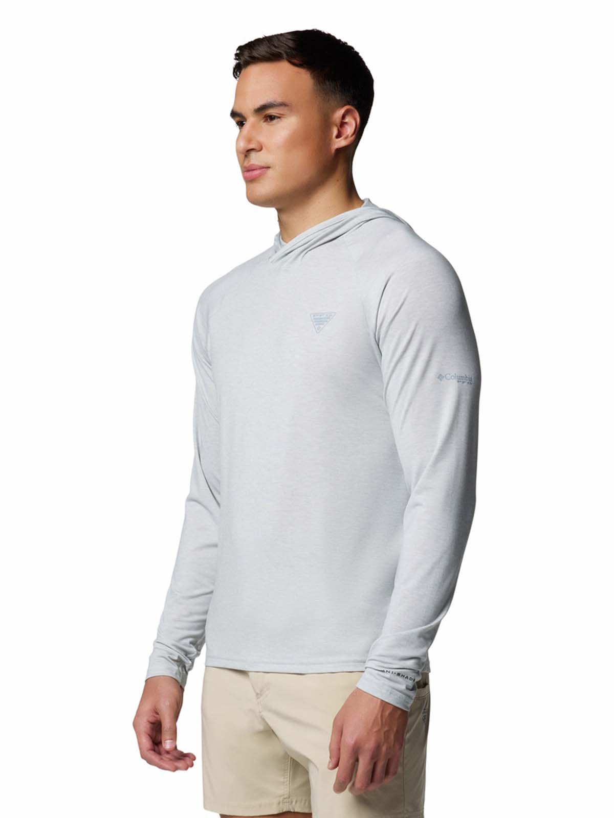 Polera Manga Larga Hombre Pfg Uncharted Gris Columbia