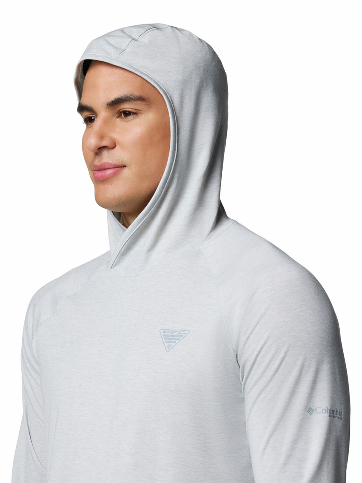 Polera Manga Larga Hombre Pfg Uncharted Gris Columbia