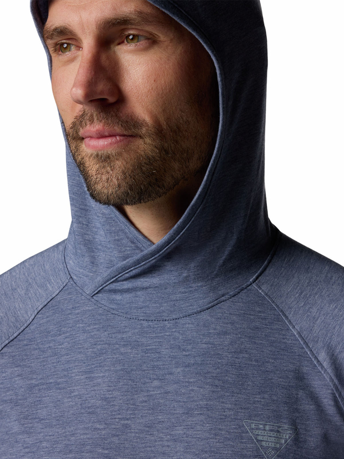 Polera Manga Larga Hombre Pfg Uncharted Azul Columbia