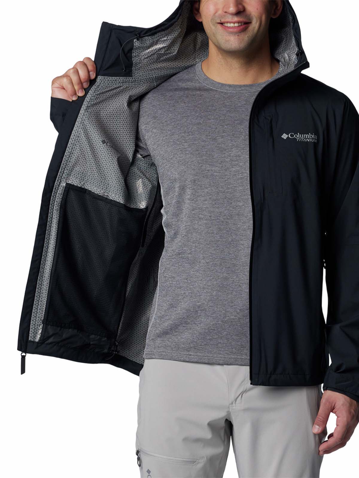 Cortaviento Hombre Ampli-Dry II Shell Negro Columbia