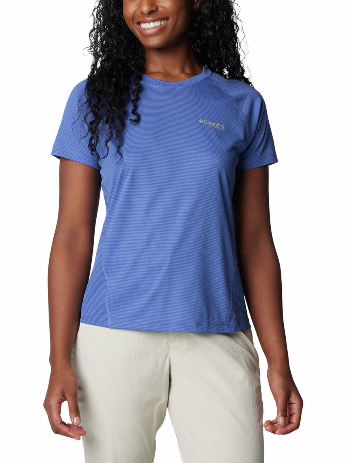 Polera Manga Corta Mujer Cirque River Crew Azul Columbia