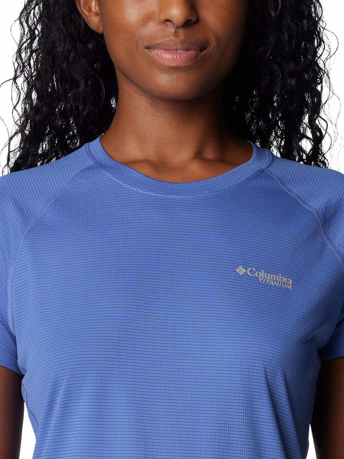 Polera Manga Corta Mujer Cirque River Crew Azul Columbia