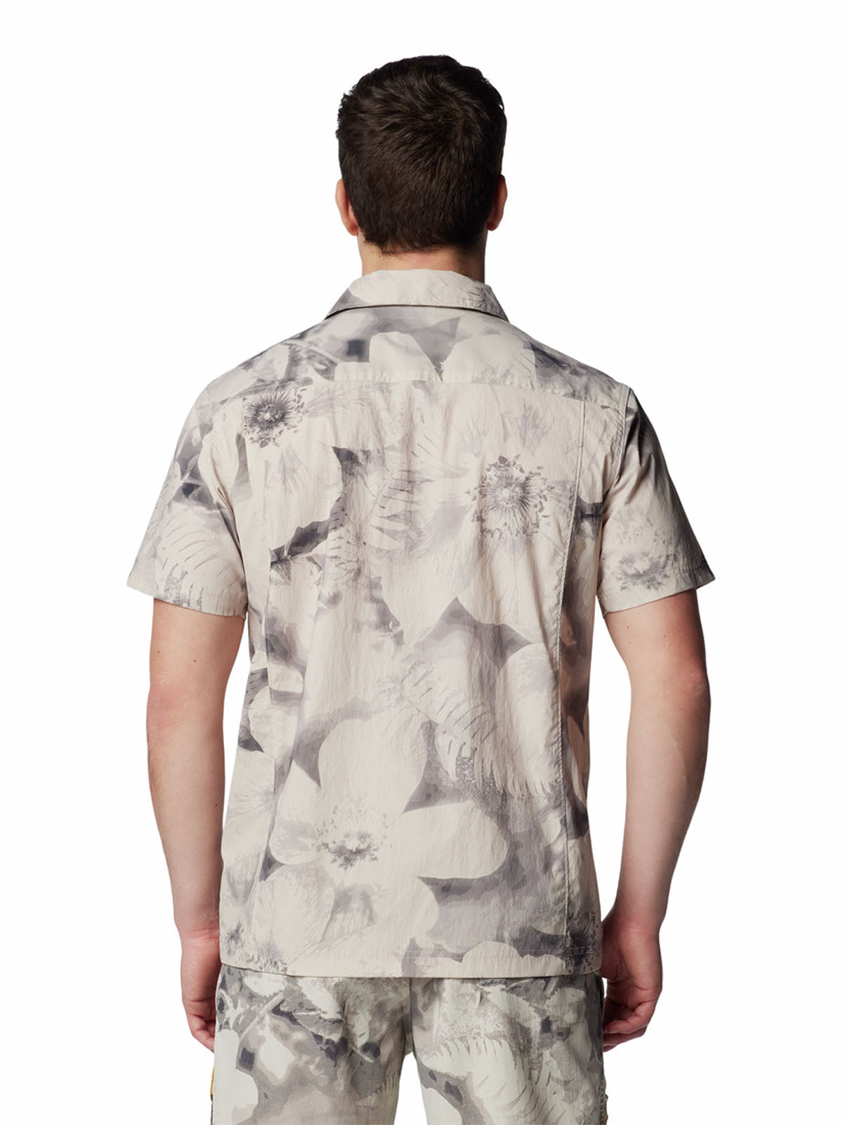 Camisa Manga Corta Hombre Painted Peak Woven S Gris Columbia