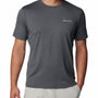 Polera Manga Corta Hombre Tech Trail Crew Neck Gris Columbia