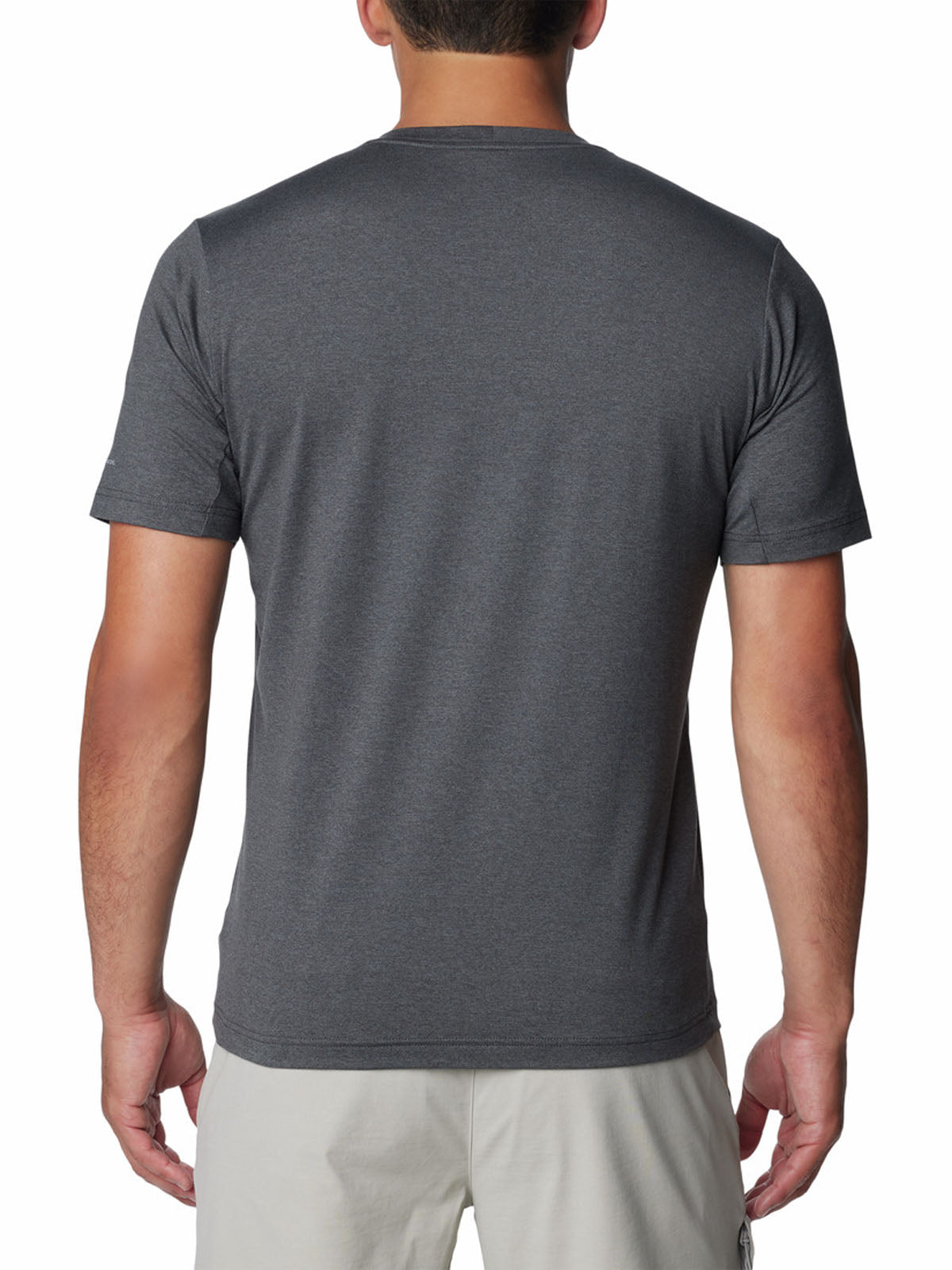 Polera Manga Corta Hombre Tech Trail Crew Neck Gris Columbia