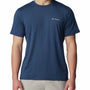 Polera Manga Corta Hombre Tech Trail Crew Neck Azul Columbia