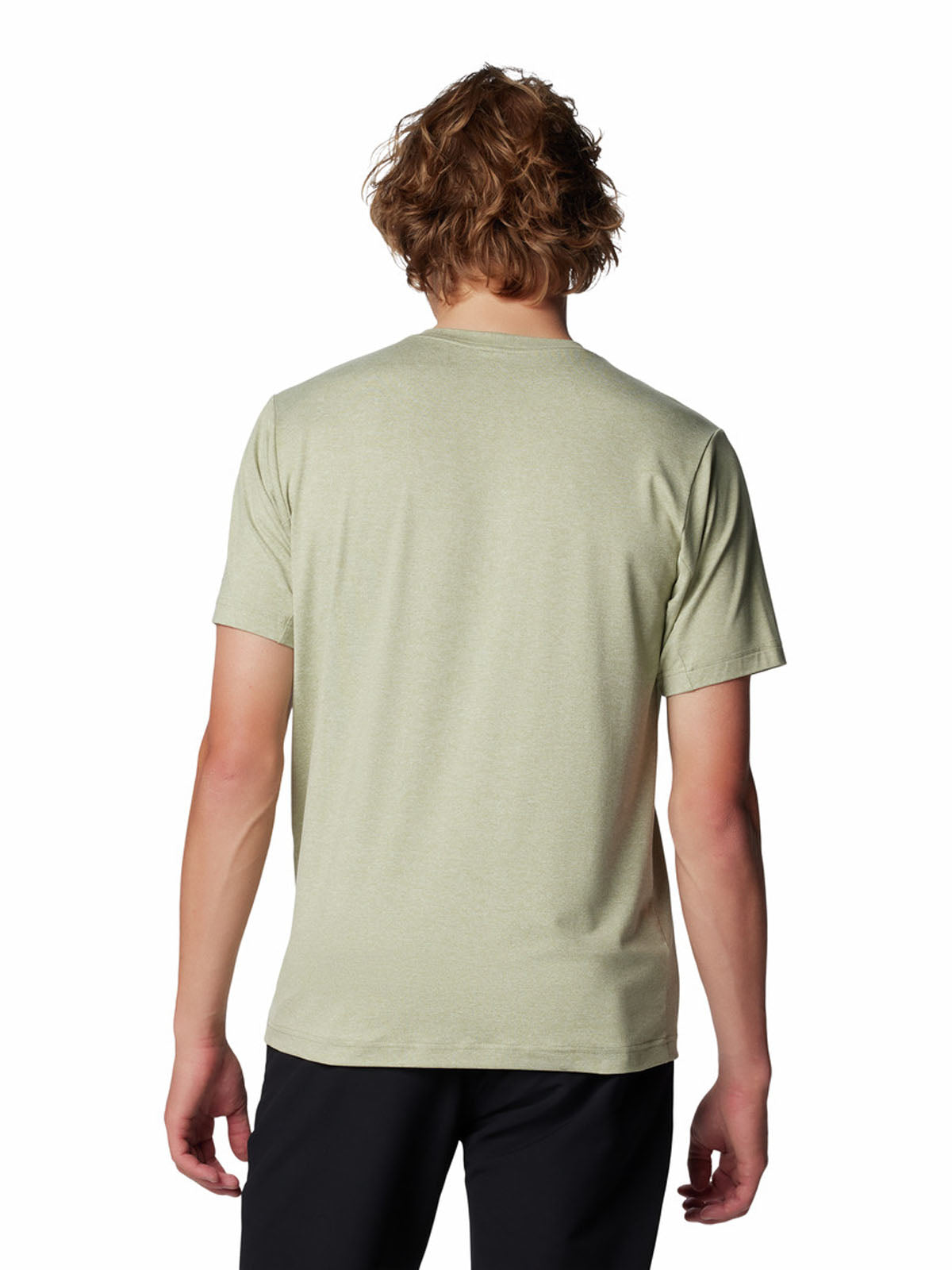 Polera Manga Corta Hombre Tech Trail Crew Neck Verde Columbia