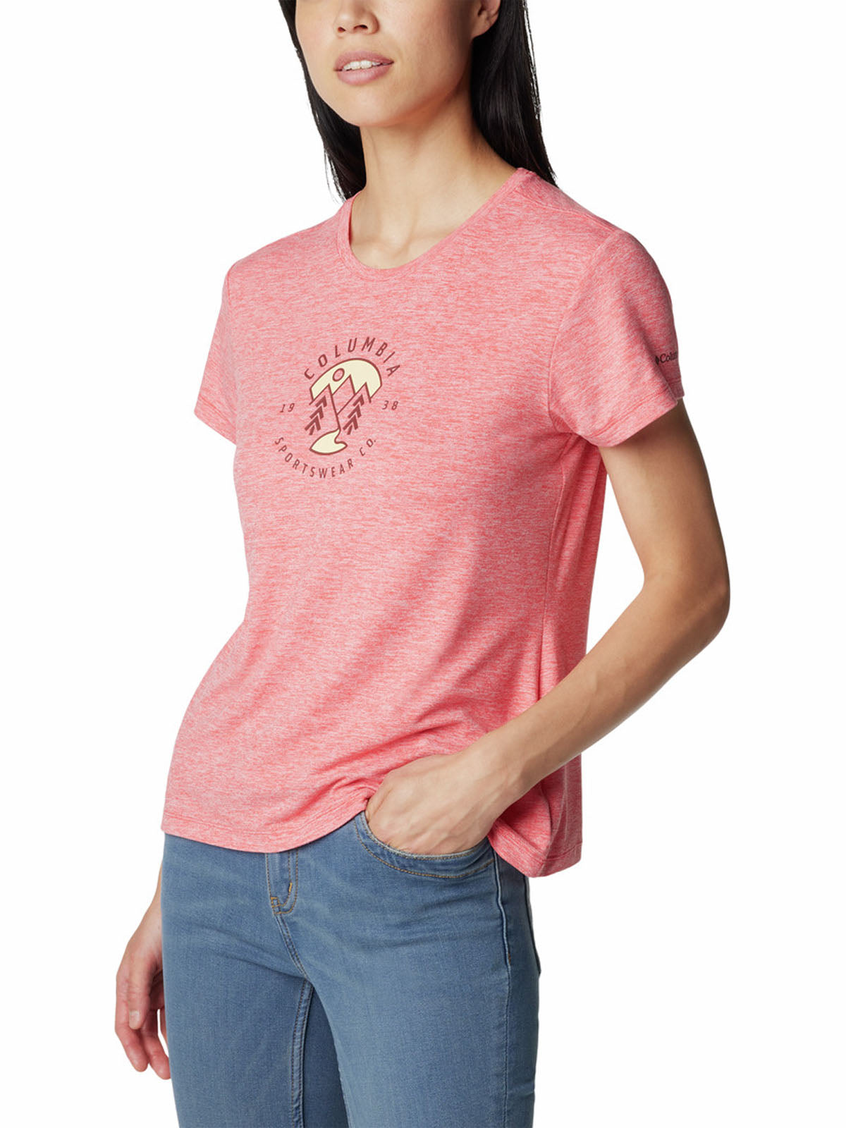 Polera Manga Corta Mujer Sloan Ridge Graphic Rosado Columbia