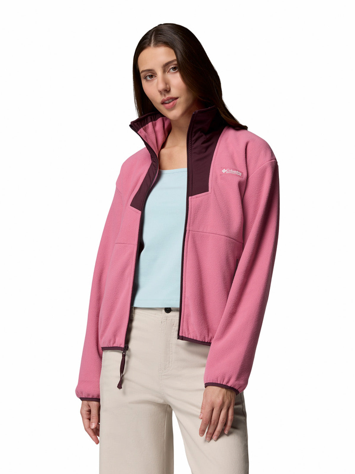 Polar Mujer Sequoia Grove Full Zip Rosado Rosette Columbia