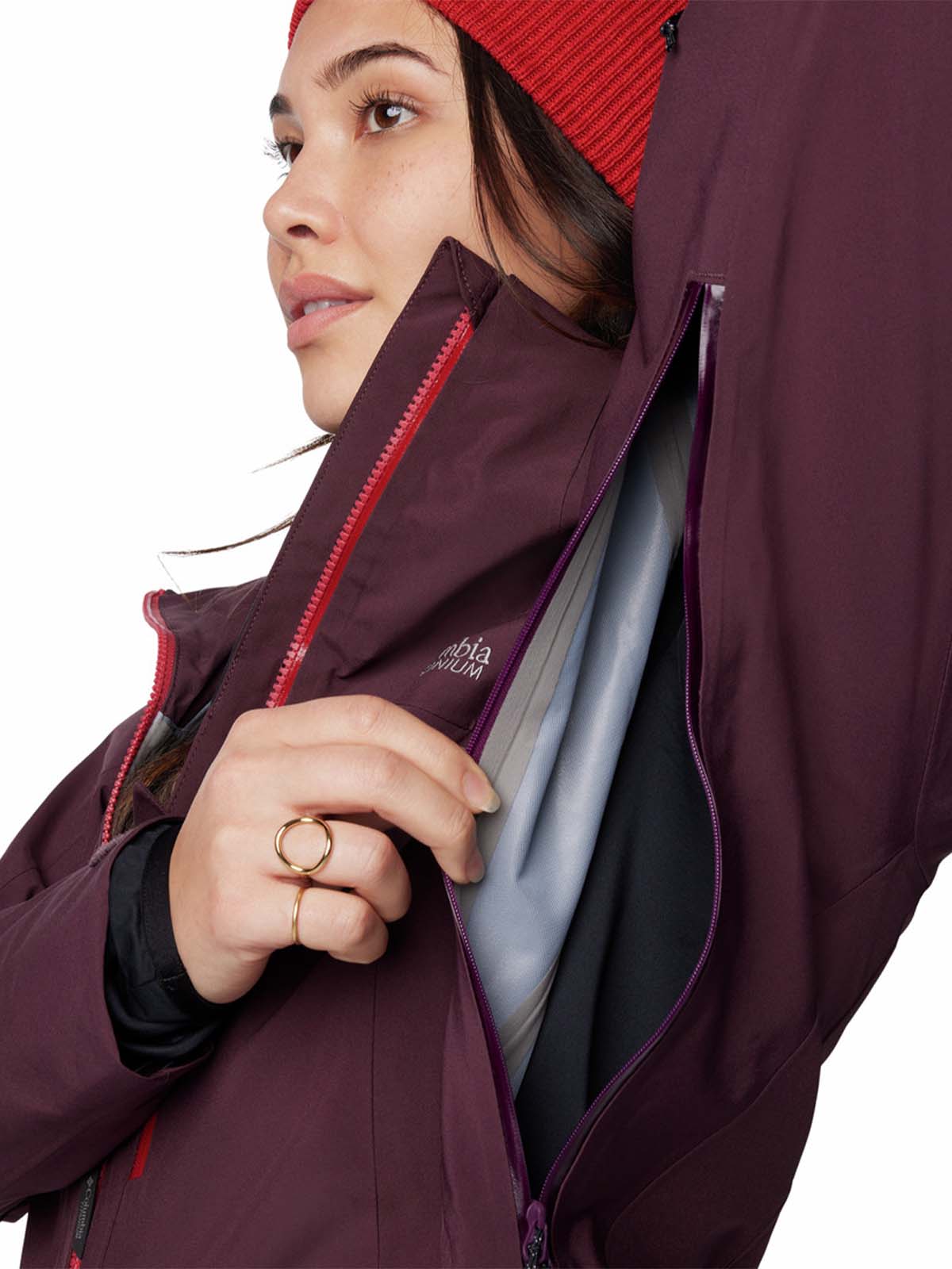 Cortaviento Mujer Platinum Peak II 3L Ski Morado Columbia