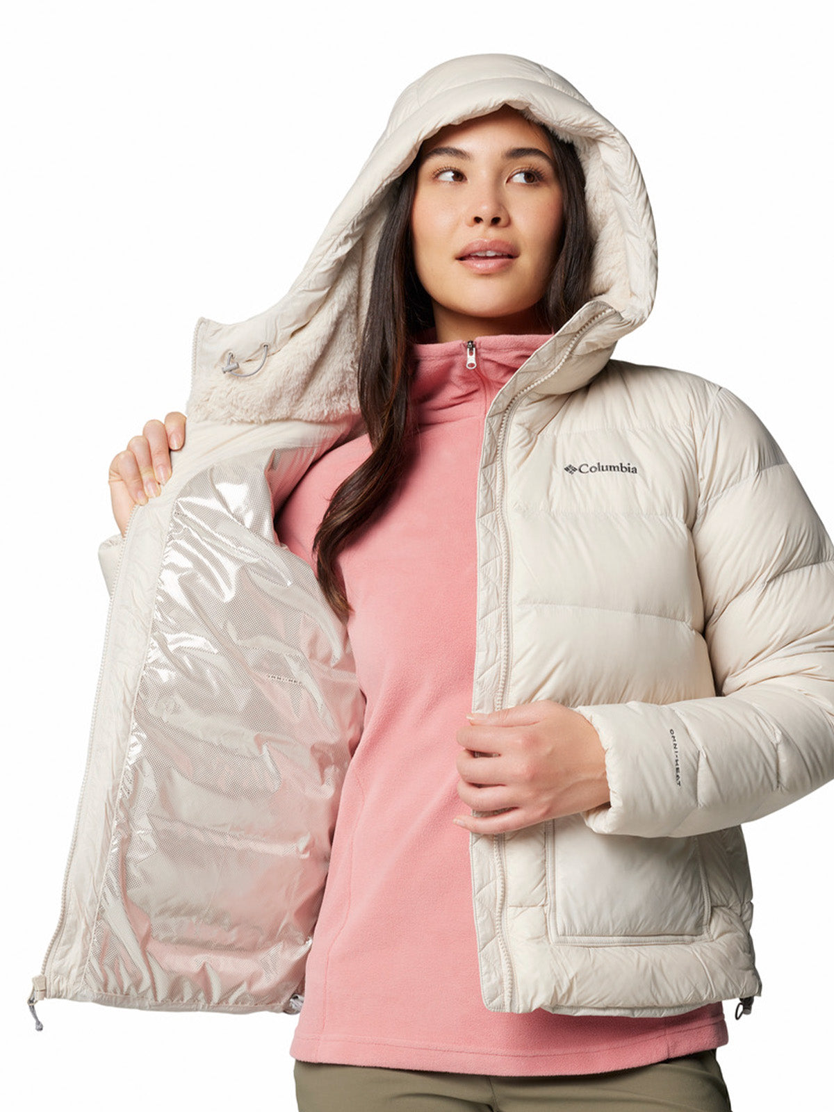 Parka Mujer Harmony Falls Hooded Beige Columbia