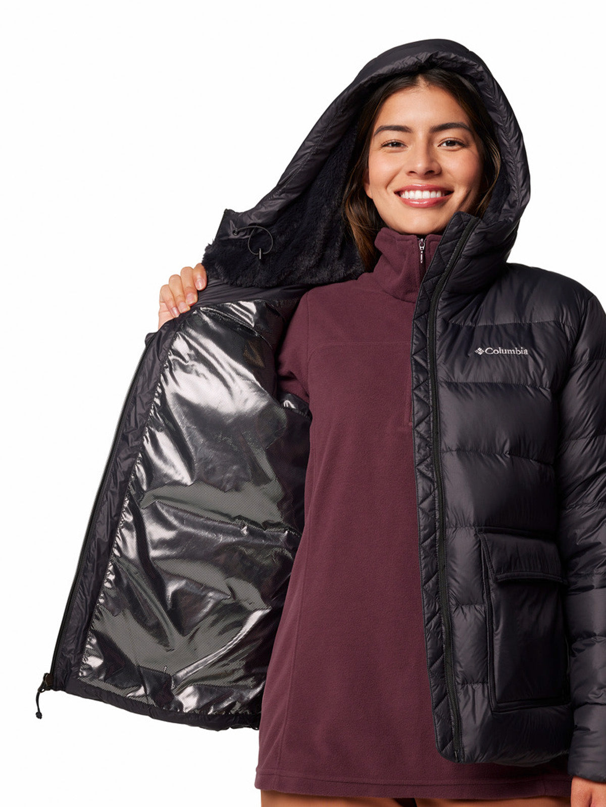 Parka Mujer Harmony Falls Hooded Negro Columbia