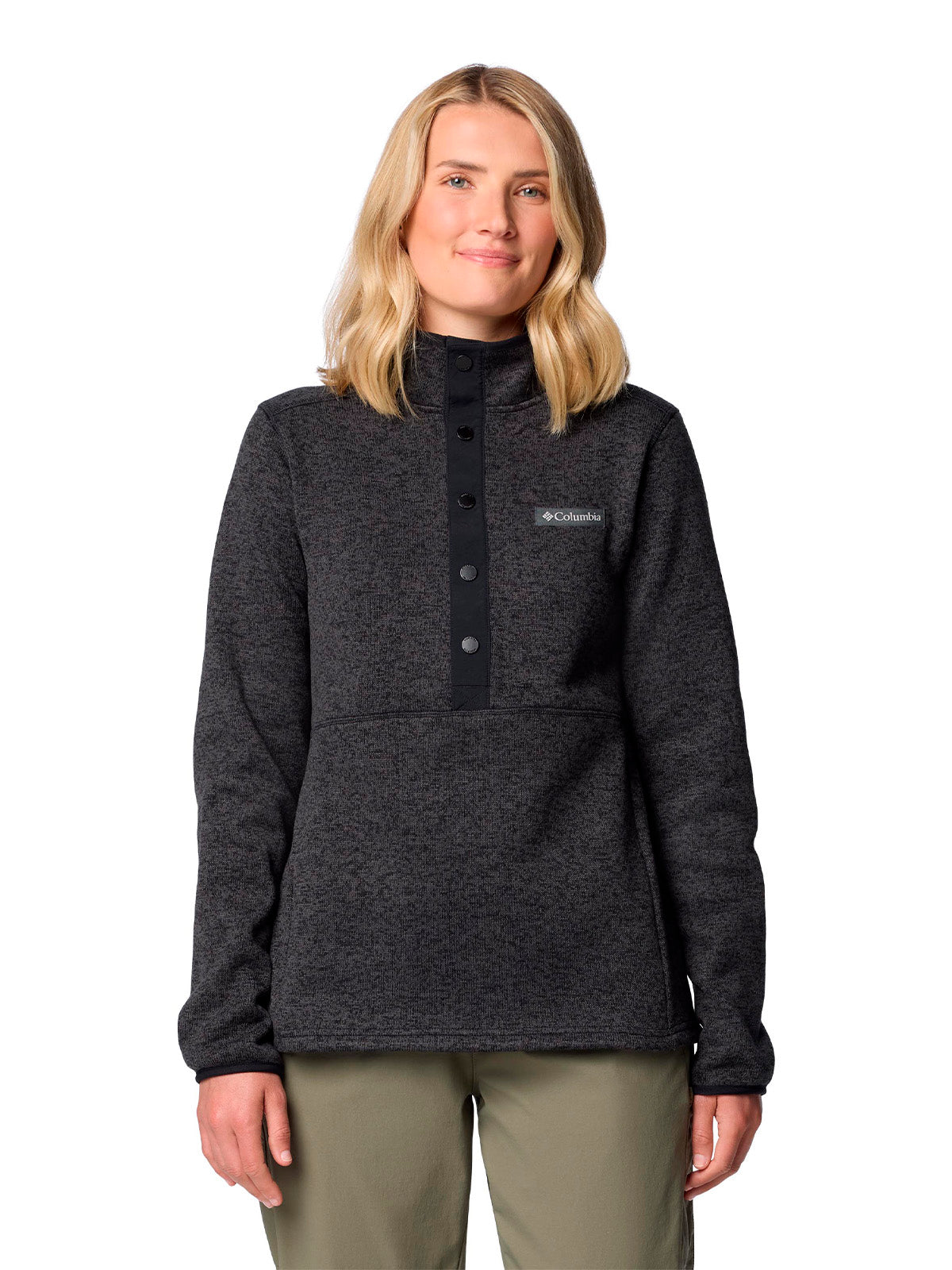 Polar Mujer Sweater Weather Half Snap Negro Columbia